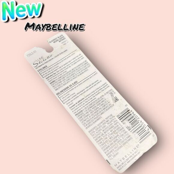 New Maybelline Line Stiletto Ultimate Precision Liquid Eyeliner – 501 Blackest B - Picture 4 of 5